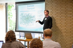 Nick Malleson giving a lecture at the ESRC Research Methods Festival